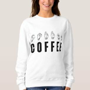 Sudadera Lenguaje de Rótulo americano Coffee ASL