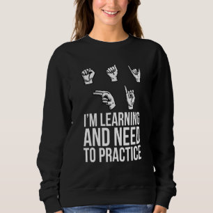Sudadera Lenguaje de Señas ASL Pérdida Auditiva Lenguaje Vi