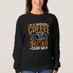 Sudadera Lente de cámara fotográfica si involucra café y