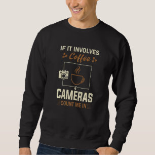 Sudadera Lente de cámara fotográfica si involucra café y