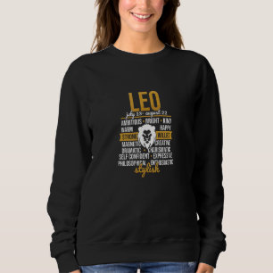 Sudadera Leo Apparel Zodiac Rótulo Hechos Astrología del Ho