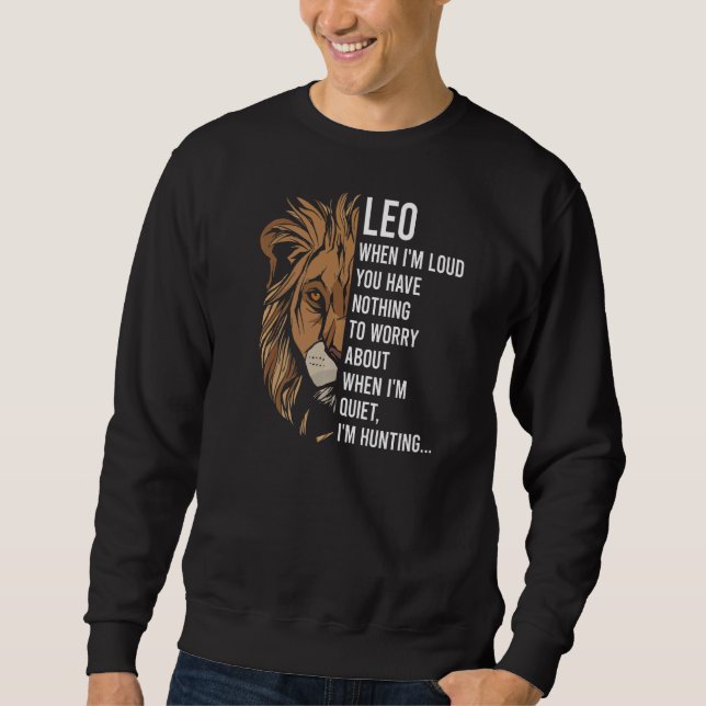 Sudadera Leo Hechos Dice Astrología Horóscopo Cumpleaños (Anverso)