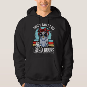 Sudadera Leo Libros Bebo Café Búho Ratón De Biblioteca Esta