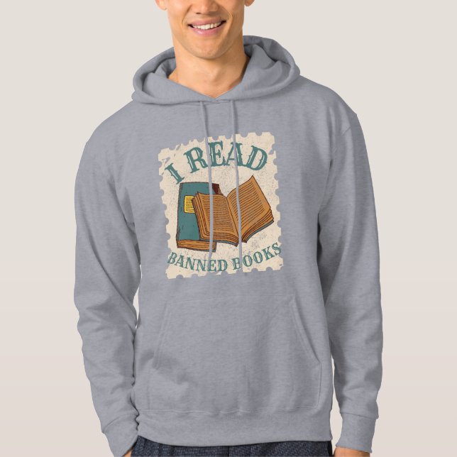 Sudadera leo libros prohibidos amante de los libros antiguo (Anverso)