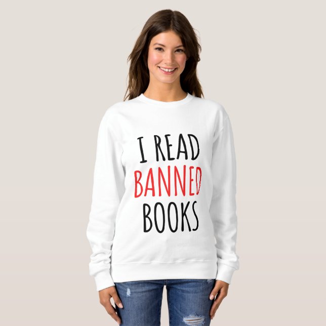 Sudadera Leo Libros Prohibidos Cita Divertida (Anverso completo)