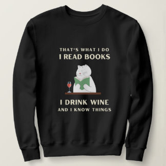 Sudadera Leo Libros Que Bebí Vino Y Sé Cosas Divertidas