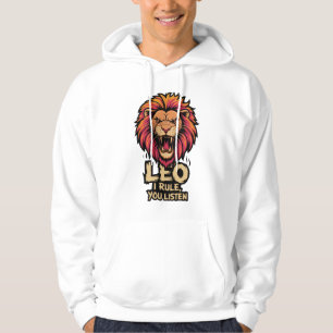 Sudadera Leo: yo mando, tú escuchas cita divertida de Leo
