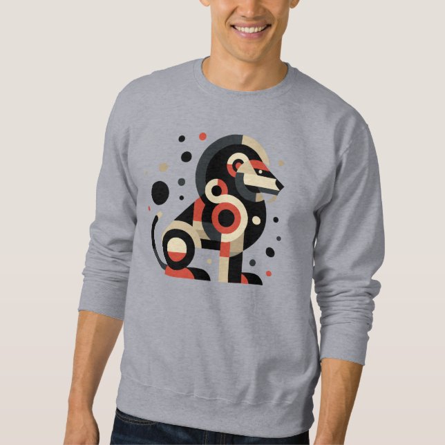 Sudadera León Arte geométrico - (Anverso)