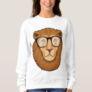 Sudadera León como nervioso con lentes