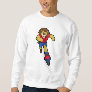 Sudadera León como patinador con patines en línea