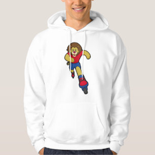 Sudadera León como patinador con patines en línea