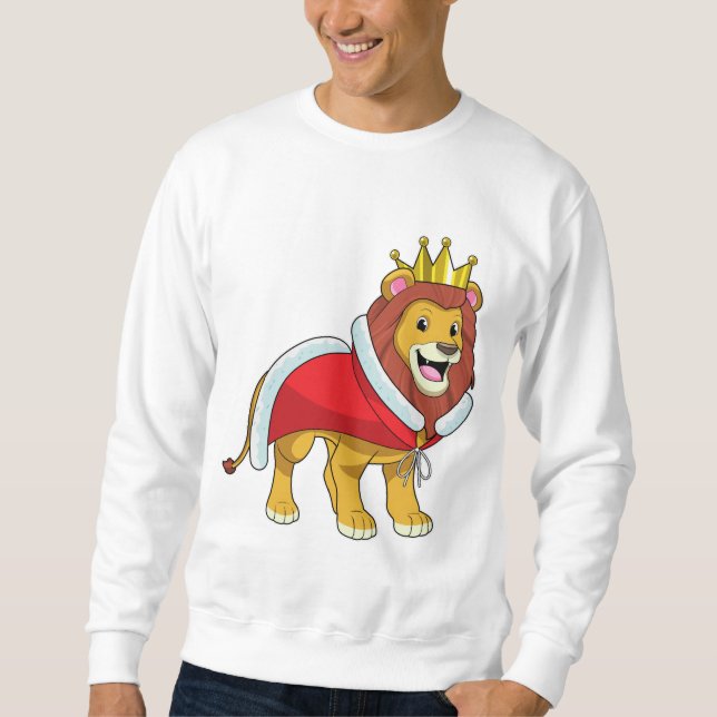 Sudadera León como Rey con corona y Cabo (Anverso)