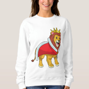 Sudadera León como Rey con Corona y Capa