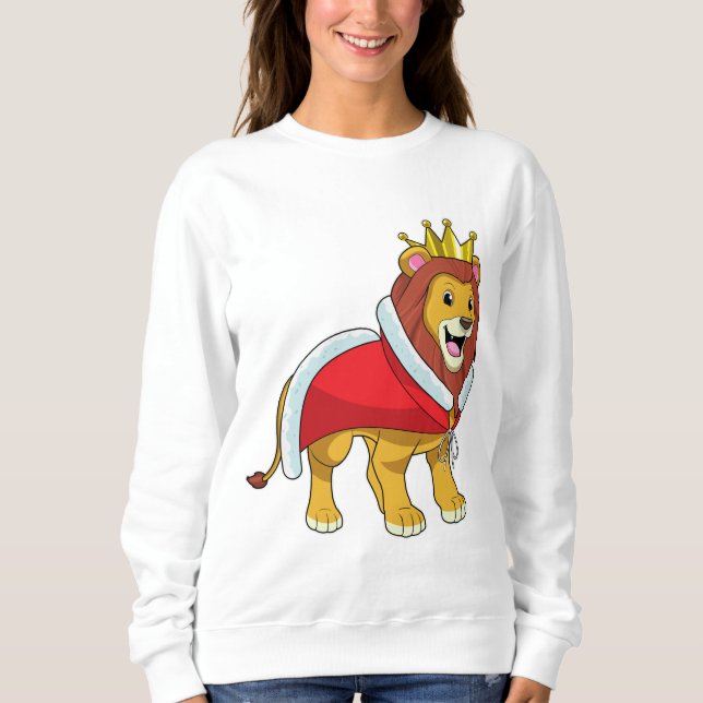 Sudadera León como Rey con Corona y Capa (Anverso)