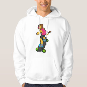 Sudadera León como Skateboarder con Skateboard