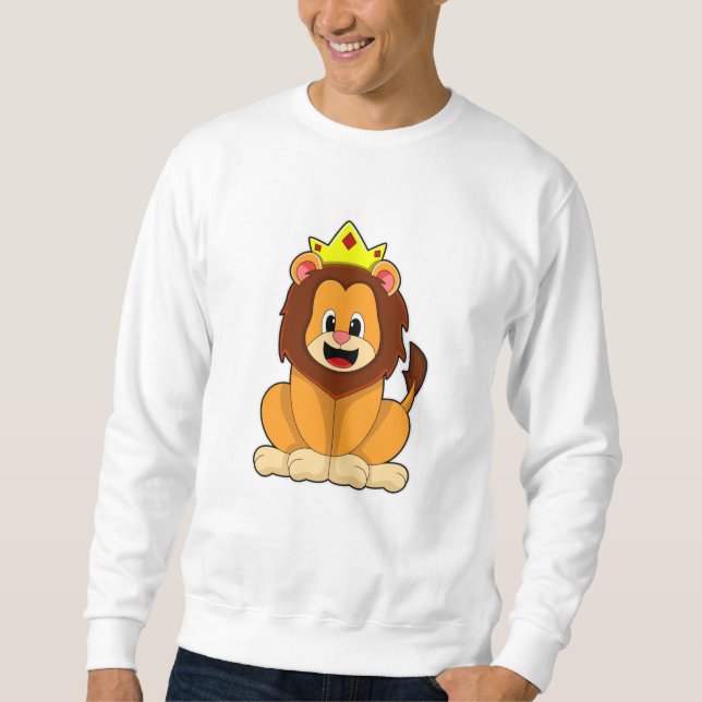 Sudadera León con corona (Anverso)