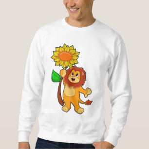 Sudadera León con flor girasol