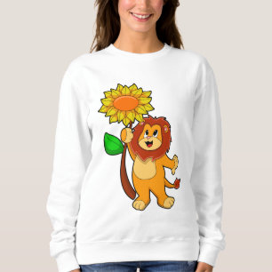 Sudadera León con flor girasol