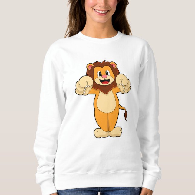 Sudadera León con grandes banderas (Anverso)