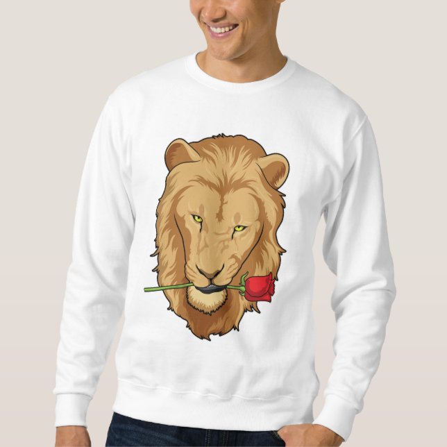 Sudadera León con Rosa (Anverso)