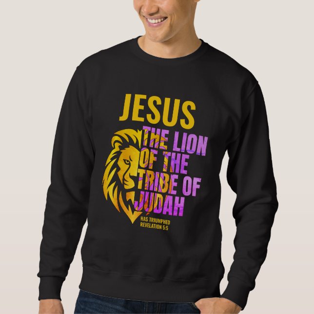 Sudadera León cristiano de la tribu de Judá JESÚS (Anverso)