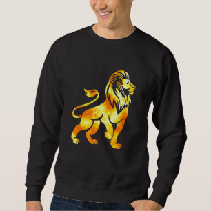Sudadera León De Artsy Hippie Groovy Trippy Retro León