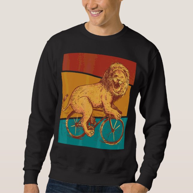 Sudadera León de Bicicleta Vintage (Anverso)