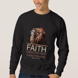 Sudadera León de fe cristiana de Guay Romanos Biblia contra