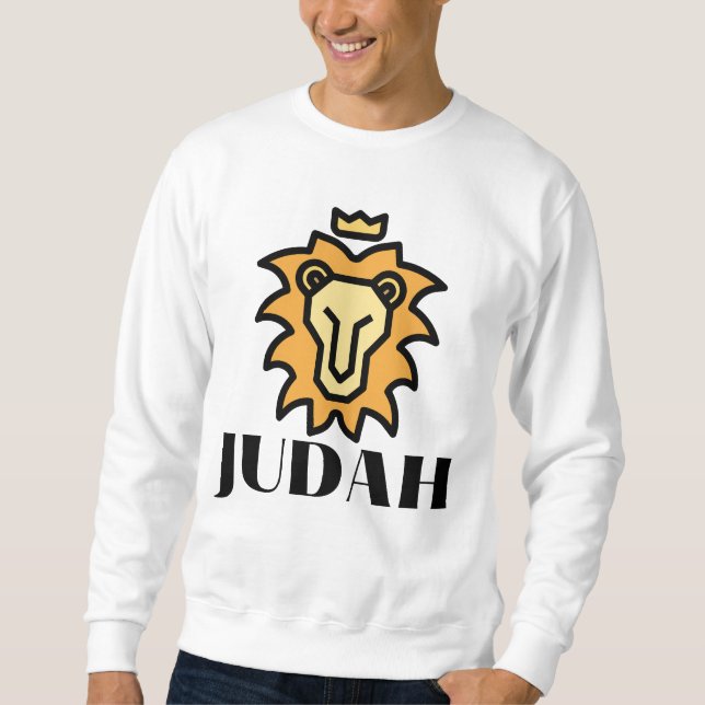 Sudadera León de Judá basado en la fe masculina (Anverso)