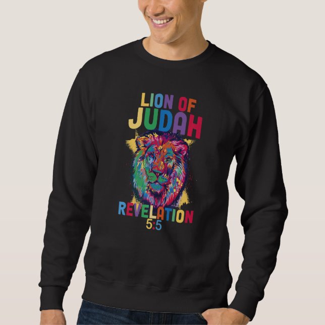Sudadera León de Judá Judá Ropa Israelita Hebrea (Anverso)