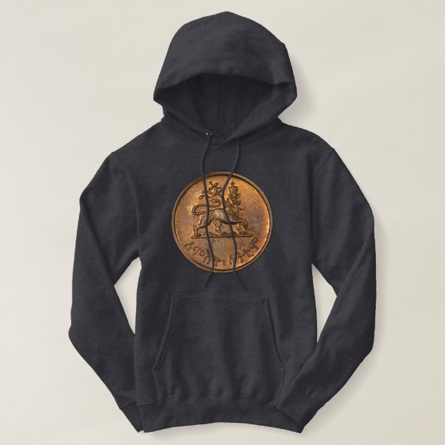 Sudadera León de Judá - León Rasta con capucha - Queen Hood (Diseño del anverso)