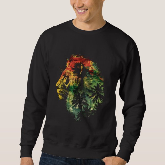 Sudadera León de Reggae Rasta Rasta Roots León de Judá Regg (Anverso)