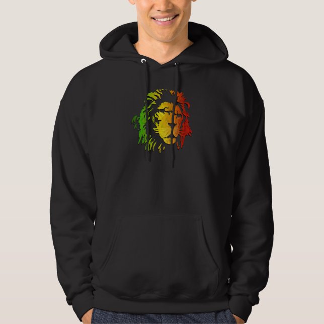 Sudadera León del león del reggae de Zion Judah (Anverso)