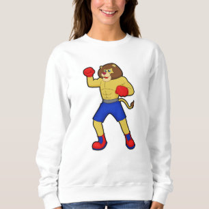 Sudadera León en boxeo con guantes de boxeo