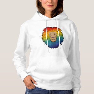 Sudadera León en colores arcoiris