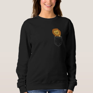 Sudadera León En El Bolsillo De La Mama Leones Graciosos Pa