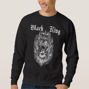 Sudadera León fuerte para hombre orgulloso africano rey neg