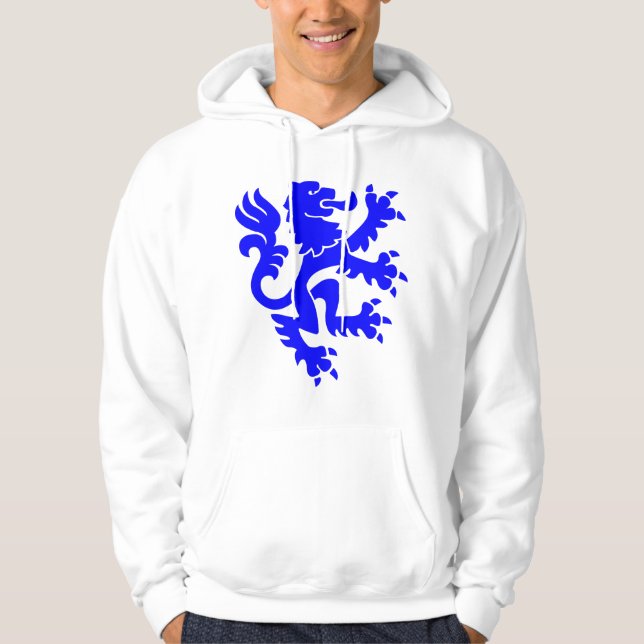 Sudadera León heráldico 01 - Azul (Anverso)