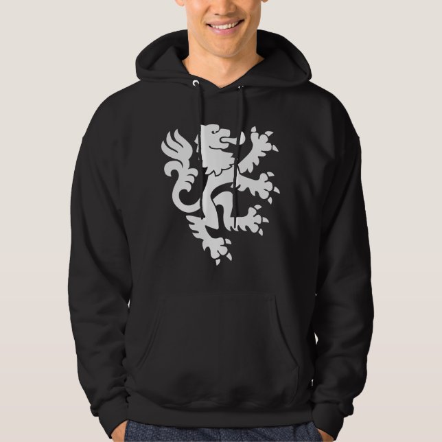 Sudadera León heráldico 01 - Blanco (Anverso)