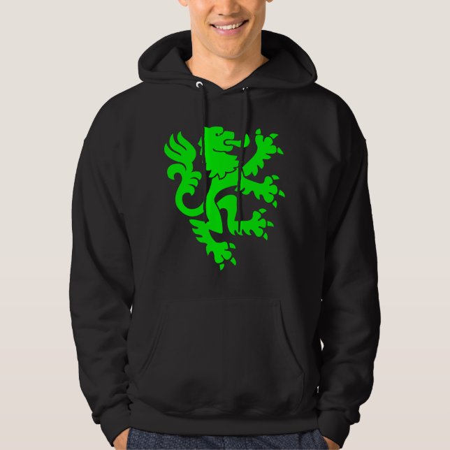 Sudadera León heráldico 01 - Verde (Anverso)