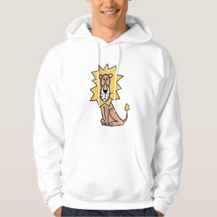 Sudadera león lindo dibujos animados niños retro safari sel