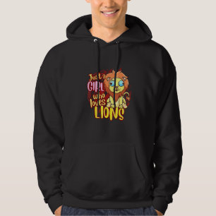 Sudadera León lindo, sólo un Chica que ama a los leones