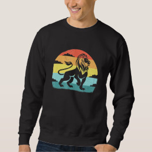 Sudadera León Majestuoso Símbolo retro vintage León de sol