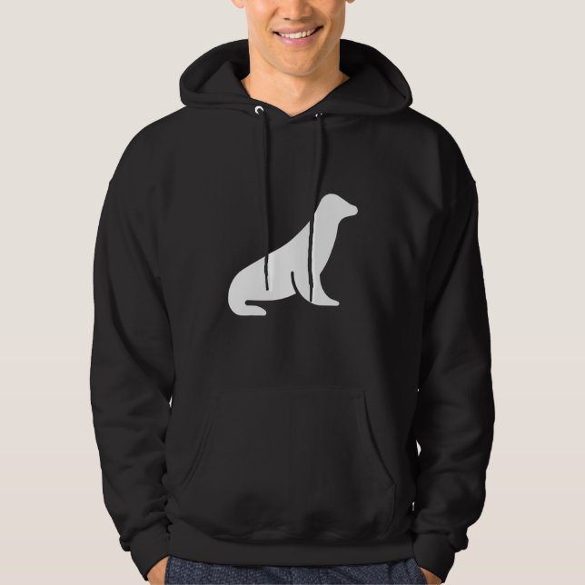 Sudadera León marino minimalista (Anverso)