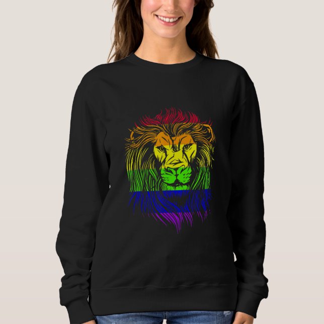 Sudadera Leon Motive Lgbt Bisexual Lesbian Lgbtq (Anverso)