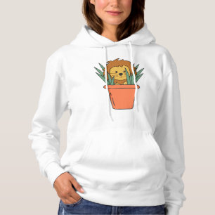 Sudadera León Potado En La Flor Verde De La Casa