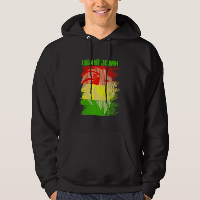 Sudadera León Rasta de Judá Reggae Roots Jamaica Rasta Reg (Anverso)