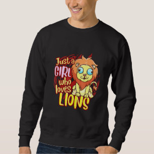 Sudadera León, sólo un Chica que ama a los leones