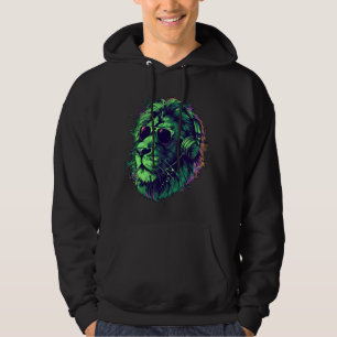 Sudadera León verde DJ Con Auriculares Y Gafas De Sol Kitty