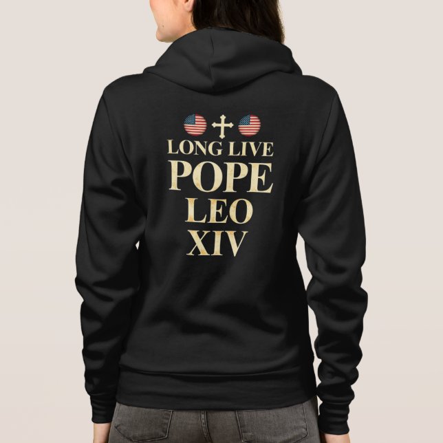 Sudadera León XIV - Una nueva era de fe y libertad (Reverso)